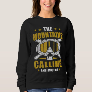 Sweatshirt Ski De Neige Cool Skier Stunt Mountains Appels I