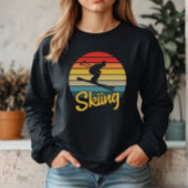 Sweatshirt Ski de style rétro