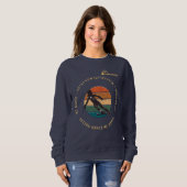 Sweatshirt Ski Mt. Baker, Washington - Lady Skier Texte Jaune (Devant entier)