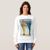 Sweatshirt Ski Paradise Impression Vintage (Devant entier)