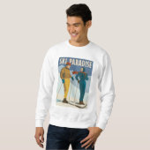 Sweatshirt Ski Paradise Impression Vintage (Devant entier)