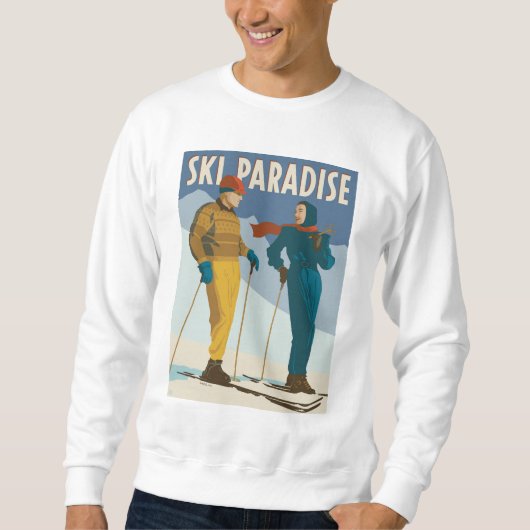 Sweatshirt Ski Paradise Impression Vintage (Devant)