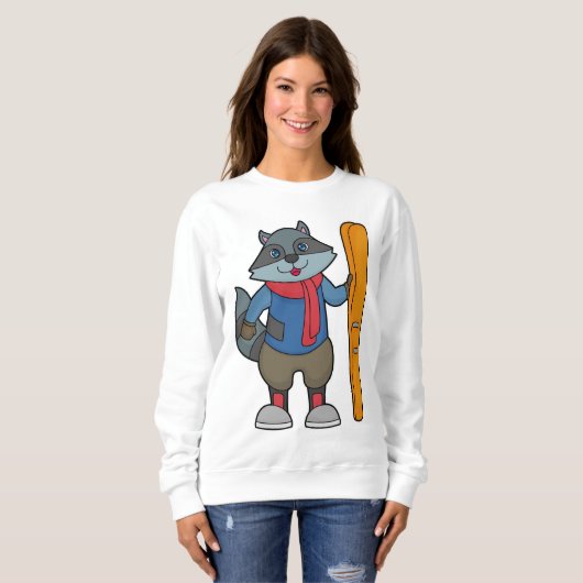 Sweatshirt Ski Racoon (Devant entier)