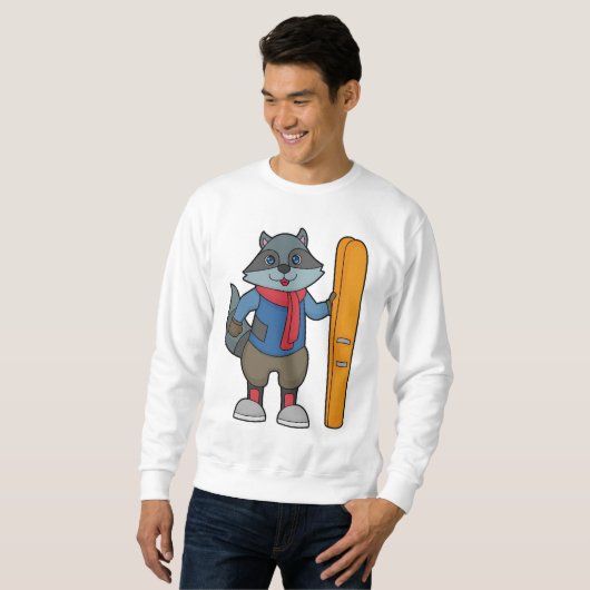 Sweatshirt Ski Racoon (Devant entier)
