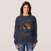 Sweatshirt Ski Telluride, Colorado - Femme Skier, Texte Jaune (Devant entier)