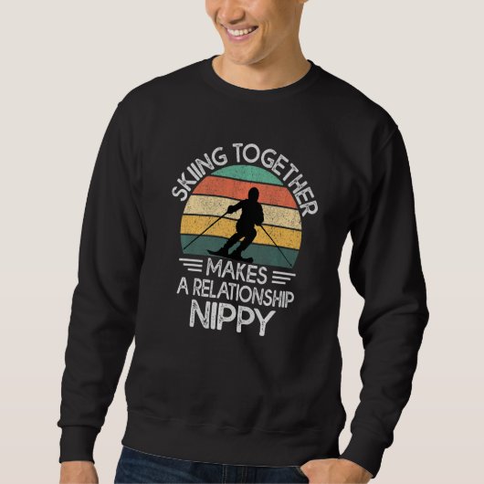 Sweatshirt Skier Ensemble Rend Une Relation Piquante  Ski Co (Devant)