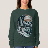 Sweatshirt Skier et hiver (Devant)