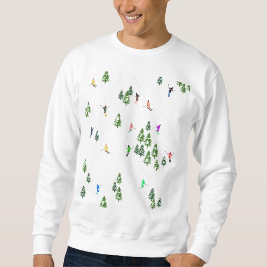 Sweatshirt Skieurs alpins Ski Illustration Skier (Devant)