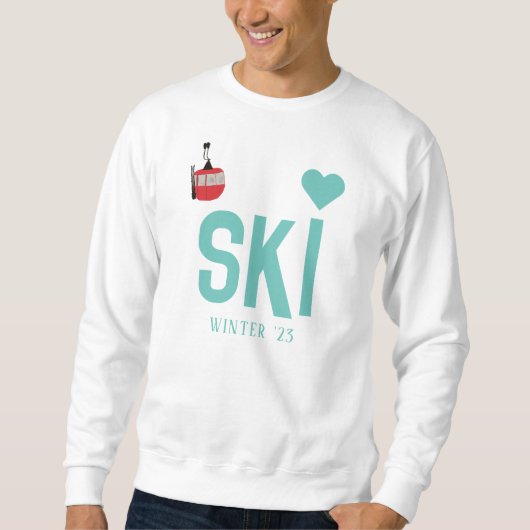 Sweatshirt Skieurs de saison personnalisés (Devant)