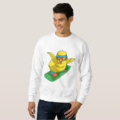Sweatshirt Skieuse Snowboardeuse Snowboard (Devant entier)