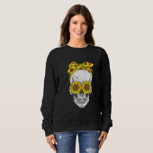 SWEATSHIRT SKULL BANDANA SUNFLOWER SKULL (Devant entier)