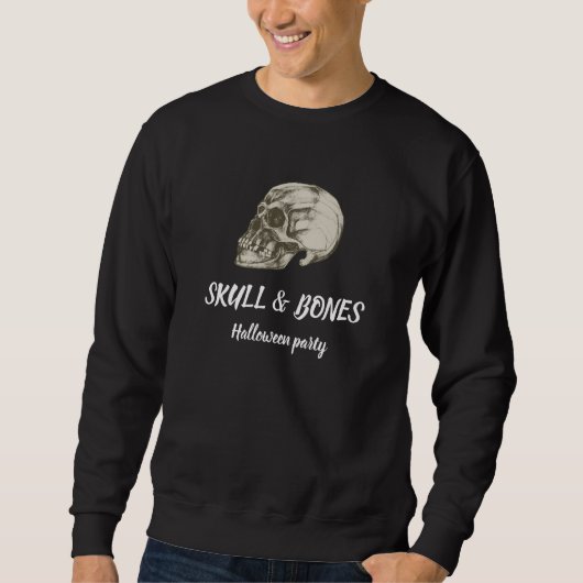 Sweatshirt Skull & Bones Halloween (Devant)