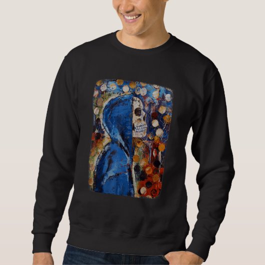 Sweatshirt Skull Boy Vintage Retro Skeleton (Devant)