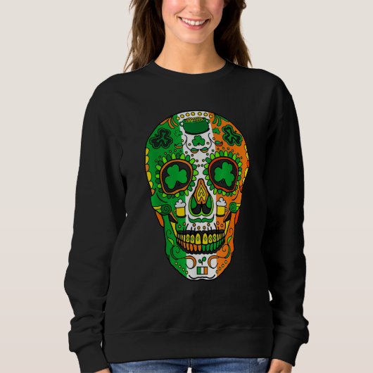 Sweatshirt Skull St Patricks Day Irish Saint Patricks Day of (Devant)
