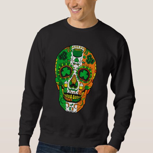 Sweatshirt Skull St Patricks Day Irish Saint Patricks Day of  (Devant)
