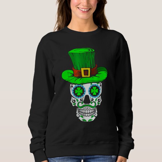 Sweatshirt Skull St Patricks Day Irish Saint Patricks Day of (Devant)