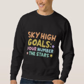 Sweatshirt Sky High Goals | Colorful Inspirational Typography (Devant)