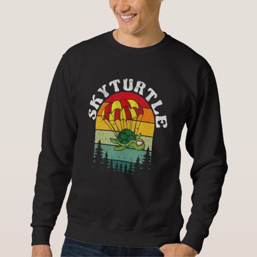 Sweatshirt Skydiver Turtle Skydiving Adventure Jumping Flying (Devant)
