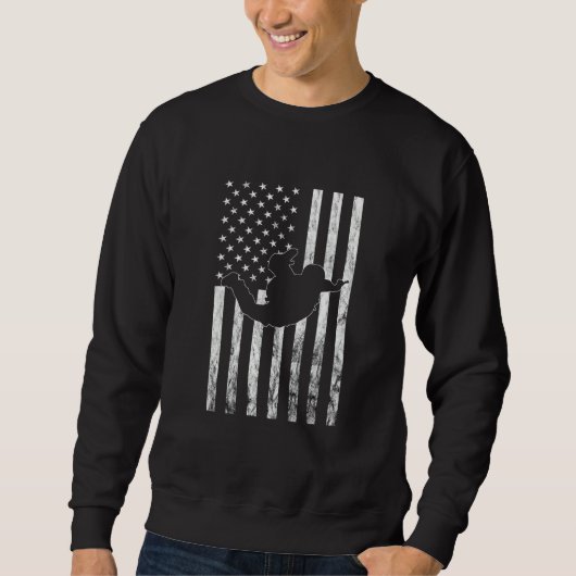 Sweatshirt Skydiving American Skydiver Parachuting Paraglidin (Devant)