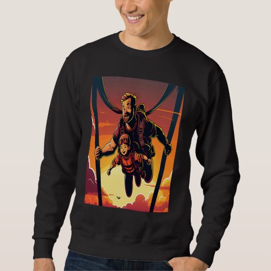 Sweatshirt Skydiving Instructor Sunset Skydiving Dad  2 (Devant)
