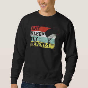 Sweatshirt Skydiving Manger Sommeil Voler Répéter Parachute P