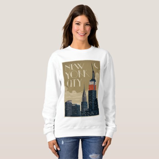 Sweatshirt Skyline de New York (Devant entier)