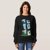 Sweatshirt Sleepy Forêt Animal chinois faune Panda Ours (Devant entier)