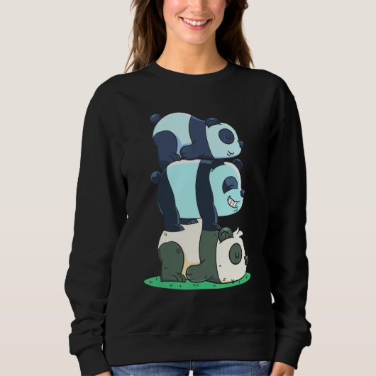 Sweatshirt Sleepy Forêt Animal chinois faune Panda Ours (Devant)