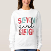 Sweatshirt Sleigh fille traîneau noël (Devant)
