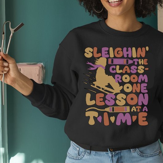 Sweatshirt Sleigh Rides Meilleurs cadeaux d'enseignant pour N