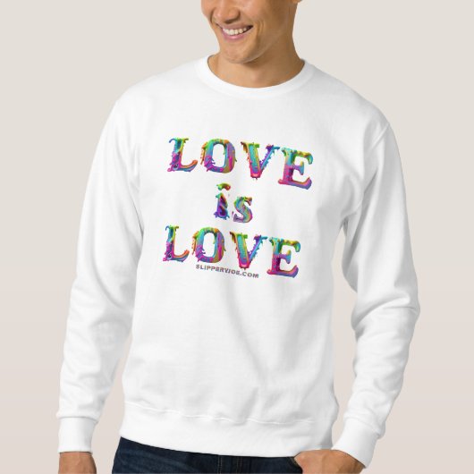 Sweatshirt SlipperyJoe amour est l'amour goutte à goutte de f (Devant)