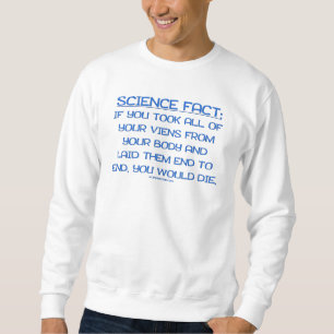 Sweatshirt SlipperyJoe's drôle dire science fait bleu remov