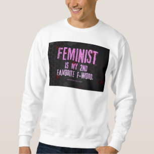 Sweatshirt SlipperyJoe's féministe f-word brillant rouge 3-D