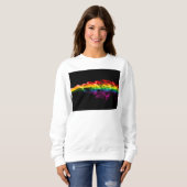Sweatshirt SlipperyJoe's fumée vif arc-en-ciel célébré (Devant entier)