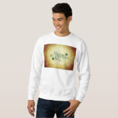 Sweatshirt SlipperyJoe's Happy St. Patrick's Day trois feuill (Devant entier)
