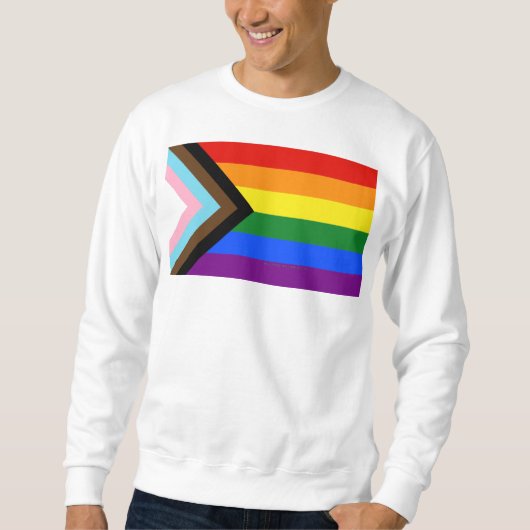Sweatshirt SlipperyJoe's Progress Pride Drapeaux gay cadeaux  (Devant)