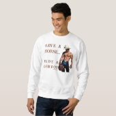 Sweatshirt SlipperyJoe's save horse ride paille cowboy casque (Devant entier)