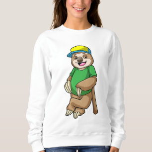 Sweatshirt Sloth au baseball avec batte de baseball