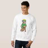 Sweatshirt Sloth au baseball avec batte de baseball (Devant entier)