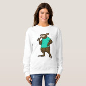 Sweatshirt Sloth au baseball avec batte de baseball (Devant entier)