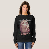 Sweatshirt Sloth Boba Tea Kawaii Bubble Tea Sloth Anime Neko  (Devant entier)