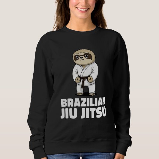 Sweatshirt Sloth Brazilian Jiu Jitsu and Grappling (Devant)