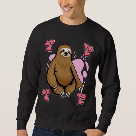 Sweatshirt Sloth Coeur Nap Sloth Lazy Sleeping (Devant)
