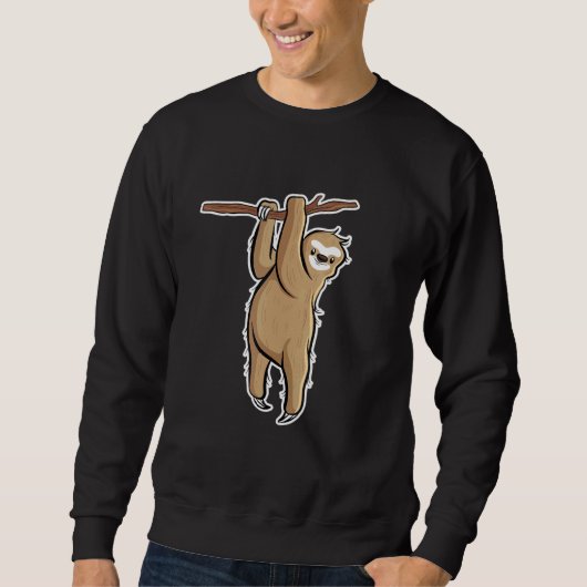 Sweatshirt Sloth Cute Lazy Fatigué Relaxant Chilling (Devant)