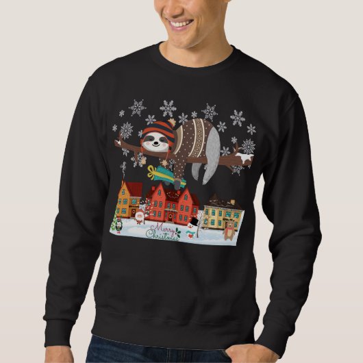 Sweatshirt Sloth de Noël (Devant)