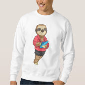 Sweatshirt Sloth en tant que secrétaire avec Bloc-notes (Devant)