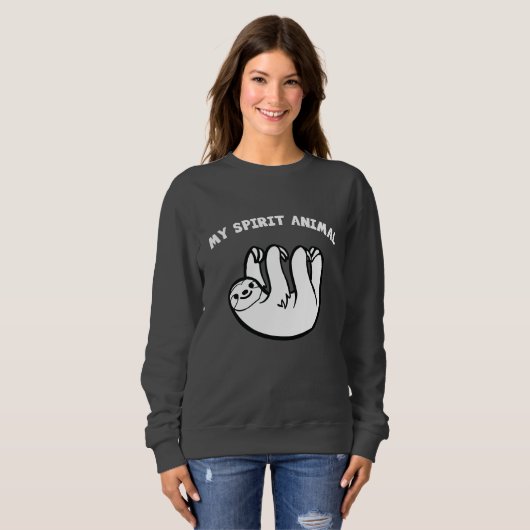 Sweatshirt Sloth Est Mon Esprit Animal (Devant entier)
