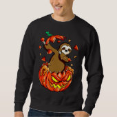 Sweatshirt Sloth Halloween Citrouille (Devant)