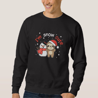 Sweatshirt Sloth I'm Snow Cute Snowman Snow Pun