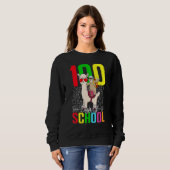 Sweatshirt Sloth Llama 100 Day Of School For Teacher Student  (Devant entier)